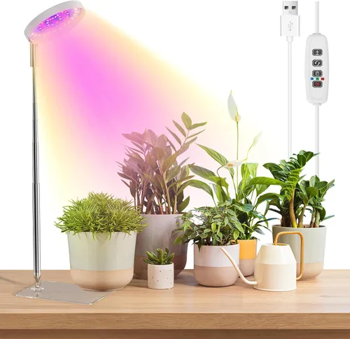 Vista 9 de Luces de cultivo para plantas de interior de espectro completo, 48 luces LED para plantas de interior con 2 opciones de montaje, 3 espectros
