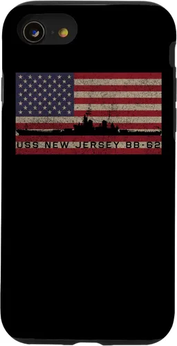 Vista 16 de Funda para iPhone 12 Pro Max USS New Jersey BB-62 WW2 de la bandera estadounidense de EE.UU.
