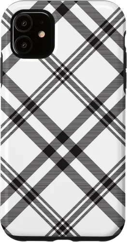 Vista 8 de Funda para iPhone 11 Pro Max a cuadros en blanco y negro