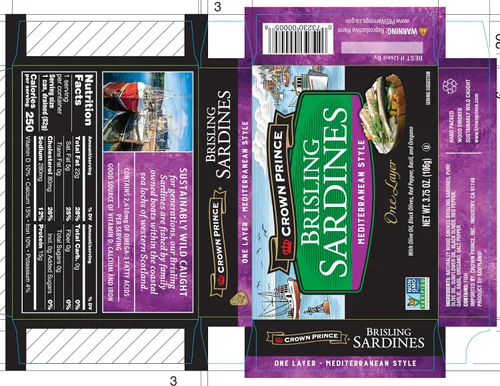 Vista 10 de Crown Prince Sardinas de una capa, estilo mediterráneo, latas de 3.75 onzas (paquete de 12)