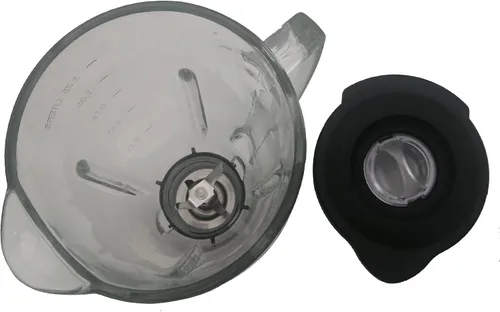 Vista 2 de Tarro de vidrio para licuadora de 6 tazas y tapa de frasco, compatible con Oster Classic Series OSTERIZER GALAXIE BLENDER/CHOPPER