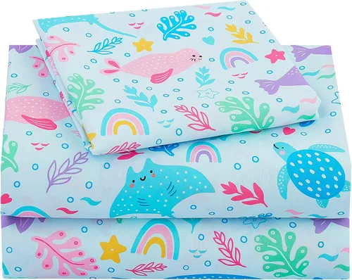 Vista 14 de Viviland 3 Pieces Boys Twin Sheets Set Kids, Baseball Printed Sheets