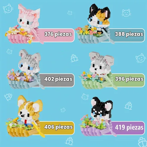 Vista 4 de Finger Rock Juego de 6 juguetes de animales para fiestas, 2387 piezas de animales lindos para bolsas de golosinas, premios de aula, regalos