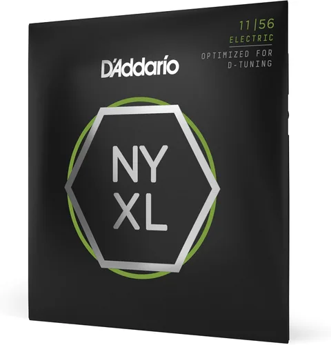 Vista 7 de D'Addario cuerdas para guitarra eléctrica, NYXL niqueladas, NYXL1152, calibre medio/pesado superior 11-52, juego de 6 cuerdas, paquete de 1