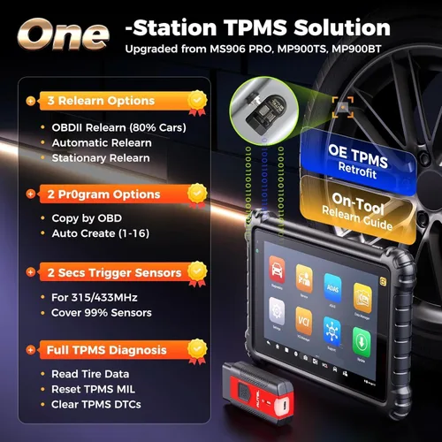 Vista 3 de Autel Escáner MaxiSYS MS906 PRO-TS: MS906Pro-TS 2026 Hasta MP900TS MS906 PRO MP900BT MS906MAX, codificación completa de TPMS y OE, herramienta