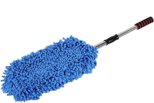 Vista 7 de Tyenaza Juego de cepillos para plumero de automóvil, sin arañazos, con mango extensible de acero inoxidable, cepillo de limpieza para interior y Azul