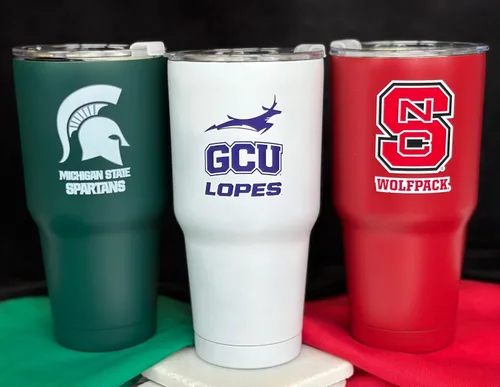Vista 4 de Louisiana Tech Bulldogs Proud Dad - Vasos aislados de acero inoxidable de 24 onzas, color negro. Producto oficial universitario