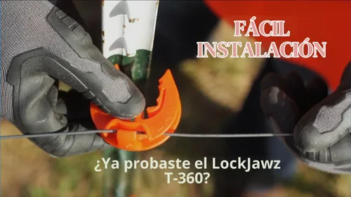 Vista 7 de Lock Jawz T-360 Electric Fence T-Post Aislador - Naranja (Cantidad a granel: 100)