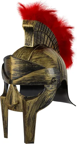 Vista 11 de Servllcell Casco medieval de caballero romano, casco de gladiador espartano griego de plástico, accesorios de disfraz medieval, sombrero de Halloween
