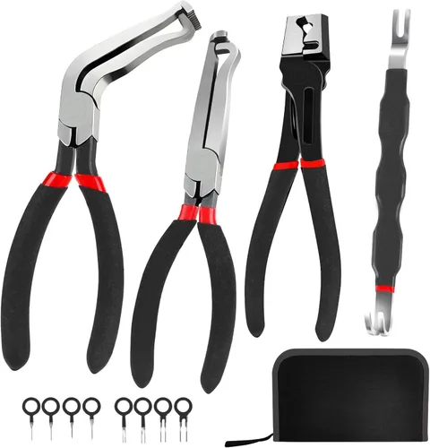 Vista 6 de Herramienta separadora de conector de terminal eléctrico automotriz, removedor universal de terminales de cable para vehículos (1 unidad (rojo))