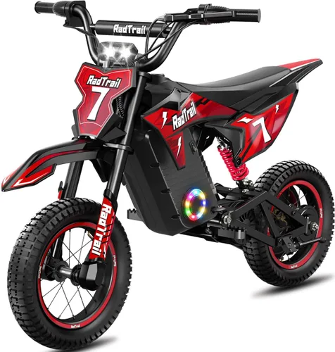 Vista 8 de Motocicleta eléctrica de 36 V para niños de 4 a 10, 700 W pico y máximo Morado