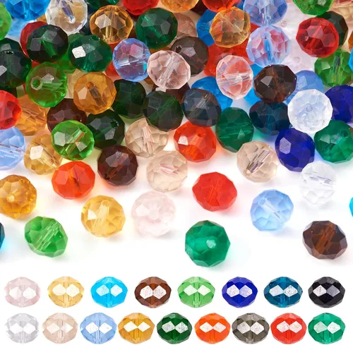 Vista 25 de Craftdady - 500 piezas de cuentas de vidrio redondas de 4 mm esmeriladas transparentes con cristal mate. Cuentas de vidrio esféricas pequeñas y 20