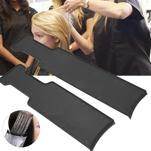 Vista 3 de Tabla de balayage, tabla de remo de resaltado largo, peluquería larga y plana, peine con dientes para teñir el cabello, kit de tinte