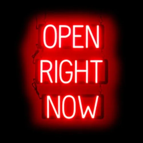 Vista 51 de SpellBrite Letrero LED Neon OPEN para negocios - Azul, 17" x 6