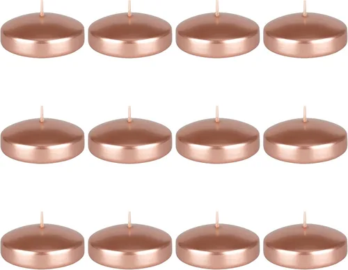 Vista 12 de Mega Candles 4 velas flotantes negras sin perfume, vela de cera vertida a mano de 3 pulgadas de diámetro, decoración del hogar, recepciones de boda