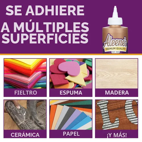 Vista 6 de ALEENES 15599, adhesivo de múltiples usos (8 onzas) All-Purpose Craft Adhesive, Strong Clear-Drying Glue for Wood, Paper, Ceramic, & DIY Projects