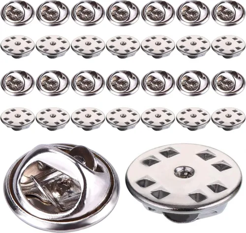 Vista 8 de Onwon 30 piezas de latón mariposa Cluth Insignia Insignia Embragues – No requiere herramientas, cierre de pasador de metal a granel, cierre de Dorado