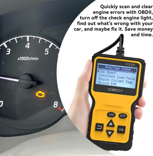 Vista 3 de Lector de códigos de escáner OBD2 para automóvil para comprobar el motor, leer y borrar códigos de falla, verificar el estado del monitor
