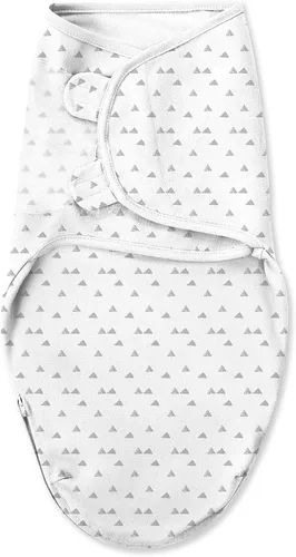 Vista 4 de SwaddleMe Luxe Easy Change Swaddle, Ellie Elephant/Triángulo Gris, S/M (0-3 meses)