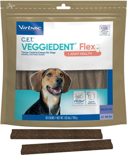 Vista 8 de Virbac C.E.T. VEGGIEDENT Flex - Masticables de Control de Sarro para Perros - Extra Pequeño