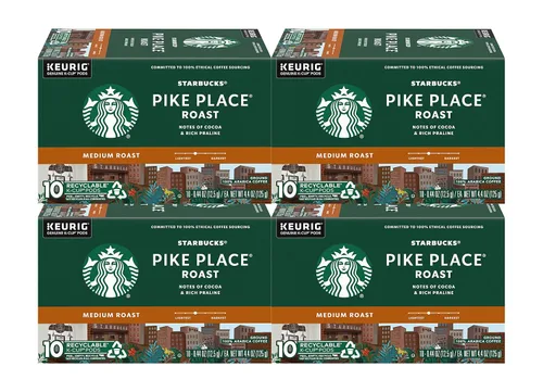 Vista 22 de Starbucks Cápsulas de café K-Cup, café de tostado medio con 2X cafeína mezcla de la casa para cafeteras Keurig, 100% arábica, 6 cajas