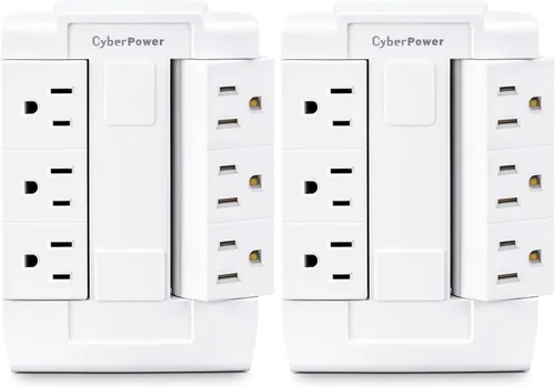 Vista 10 de Tomacorriente para pared CyberPower GT600 con toma a tierra y 6 salidas