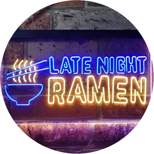 Vista 12 de ADVPRO Letrero de neón LED de doble color para ramen japonés de ramen, azul y rojo, 12 "x 8.5" st6s32-i3305-br