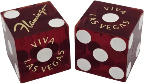 Vista 24 de Par de dados de casino en serie a juego - Auténticos dados de dados de Las Vegas 0.748 in, juegos de mesa y coleccionables - Aliante rojo pulido