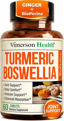 Vista 11 de Suplemento de apoyo para las articulaciones con BioPerine y 95 % de curcuminoides; contiene jengibre, boswellia y extracto de pimienta negra Alta