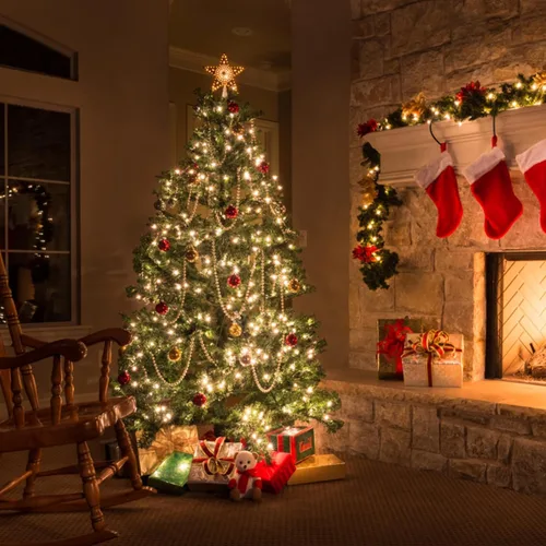 Vista 5 de TW SHINE Luces de Navidad C9, 100 luces LED de 66 pies para exteriores, con 8 modos de temporizador, impermeables, conectables para interiores