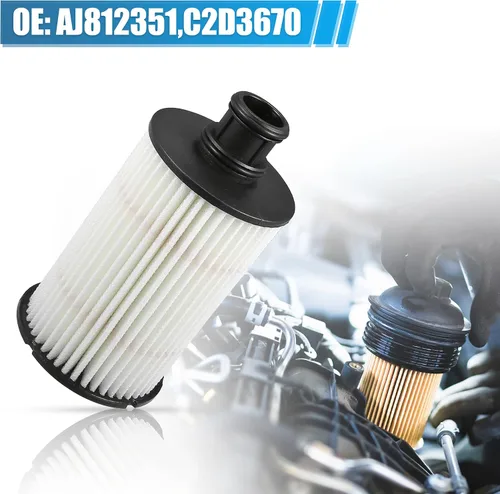 Vista 3 de X AUTOHAUX Filtro de aceite de motor de repuesto AJ812351 C2D3670 XR858593 LR011279 Filtro de combustible de aceite para Land Rover LR4 Base HSE