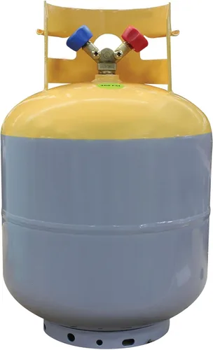 Vista 9 de Tanque de recuperación de refrigerante gris/amarillo Mastercool (62010) - 30 lb. de capacidad
