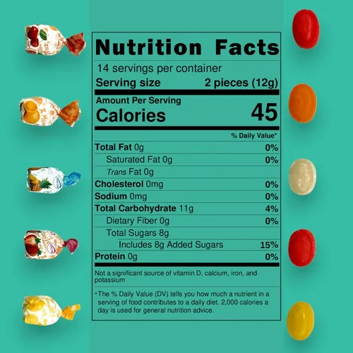 Vista 2 de Caramelo duro relleno de frutas 1.5 libras aproximadamente 90 piezas