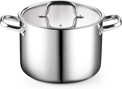Vista 12 de Cook N Home Olla de acero inoxidable revestido de tres capas de 4 cuartos