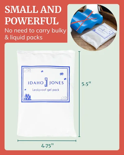 Vista 4 de Idaho Jones Bolsa de hielo de leche materna para almacenamiento de biberones, lactancia, congelador y bolsa enfriadora de leche Bolsas de hielo