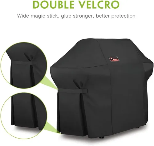 Vista 5 de Kingkong 7108 Premium Grill Cover para parrilla Weber Summit 400 Series (comparado con la cubierta de parrilla Weber 7108) incluyendo cepillo