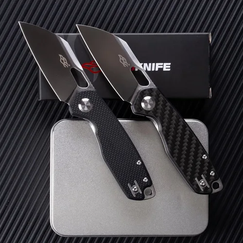 Vista 8 de Firebird GANZO FH924-BK Cuchillo Plegable de Bolsillo con Rodamiento de Bolas Wharncliffe Hoja de Acero D2 Mango G10 Antideslizante con Clip Camping