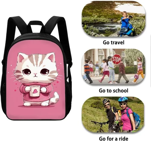 Vista 26 de HUGS IDEA Los animales frescos 3D niños escuela libro bolsa niños impresión mochilas, Baloncesto, Moderno