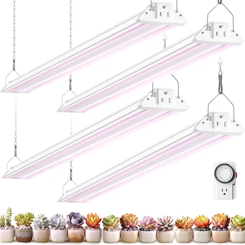 Vista 13 de Barrina TX-S60 Luz de crecimiento de 4 pies para plantas de interior, 240W (4 x 60W, equivalente a 1680W), alto PPFD, espectro completo con LEDs