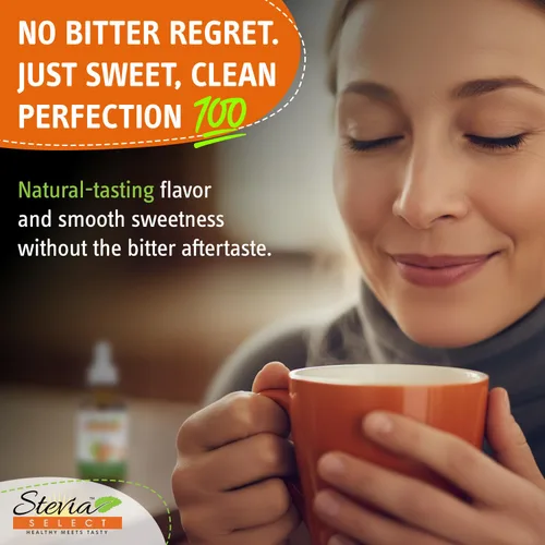 Vista 3 de Stevia Select Gotas líquidas de stevia llana, edulcorante cero calorías, extracto de stevia puro líquido natural, sustituto de azúcar a base