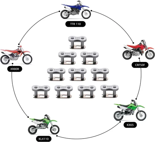 Vista 4 de KAMIER Cadena 420 Master Connect Link Breaker para Coleman CT200U BT200X Baja 196 212cc Mini Bike Go Kart TaoTao Coolster Ice Bear Suzuki SSR TTR