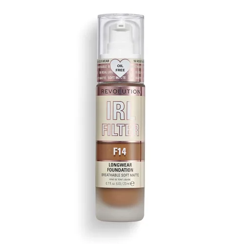 Vista 18 de Revolution IRL Filter Longwear Foundation, F7 Fórmula suave y transpirable, cobertura media a completa, acabado mate, vegano y libre de crueldad