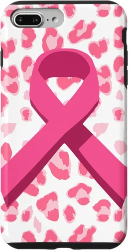 Vista 12 de Funda para iPhone 16 con cinta rosa en estampado de leopardo para concientización sobre el cáncer de mama