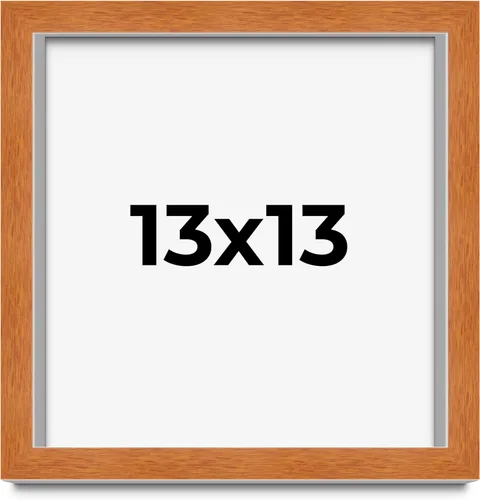 Vista 294 de Marco de 3 x 3 pulgadas de madera maciza de nuez y miel marrón con plexiglás acrílico UV, respaldo de tablero de espuma y accesorios para colgar