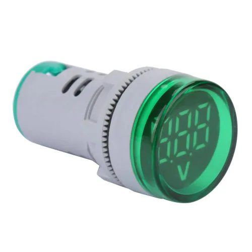 Vista 8 de YWBL-WH DC 6-100V Digital LED Voltímetro Medidor de Voltaje Redondo Luz Indicadora para Batería de Coche Motocicleta Panel Solar Monitoreo de Voltaje