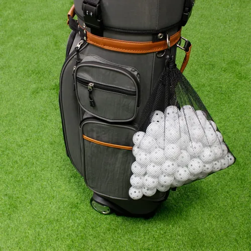 Vista 7 de Pelotas de golf de práctica, paquete de 100 pelotas de golf de plástico huecas de flujo de aire, entrenamiento o campo de conducción, práctica