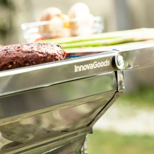 Vista 12 de Barbacoa Plegable de Acero Inoxidable para Carbón ExelQ InnovaGoods