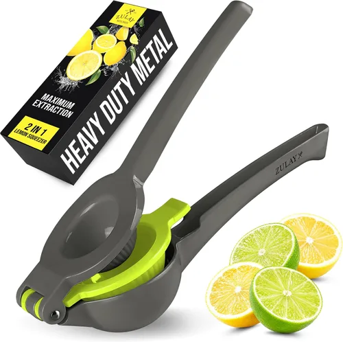 Vista 50 de Zulay Kitchen Exprimidor de hierro fundido, exprimidor de naranja resistente con coladores desmontables para una fácil limpieza, prensa de cítricos