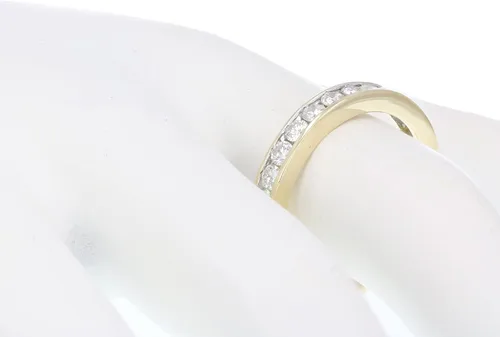 Vista 5 de Vir Jewels Anillo de compromiso con diamantes de 12 quilate (ctw) para mujer, anillo de compromiso de diamantes redondos de media eternidad, juego