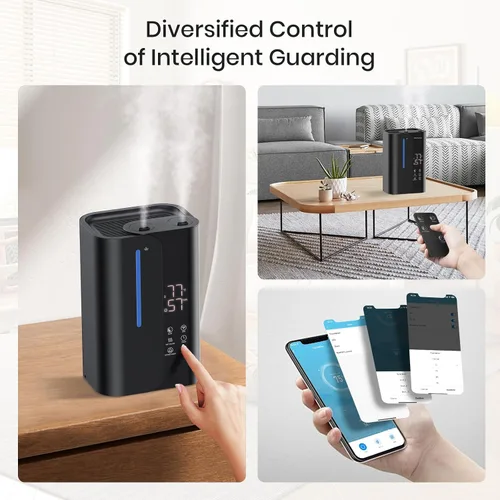 Vista 5 de OGACFO Humidificadores de niebla fría de 5 litros para dormitorio, habitación grande, humidificador de aire inteligente ultrasónico de llenado